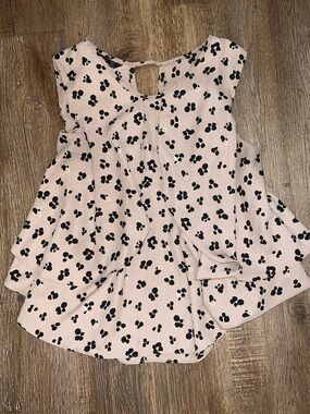 Sleeveless Nude Floral Print Ruffle Flowy Top